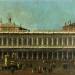 The Library and the Piazzetta, Venice, Looking West with Numerous Figures and a Puppet Show