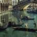 Gondoliers near the Rialto Bridge, Venice (detail)